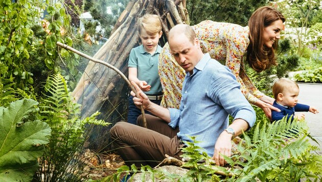 Die Kinder von Prinz William und Herzogin Kate hatten im Waldgarten schon mal viel zu entdecken. (Bild: AP)