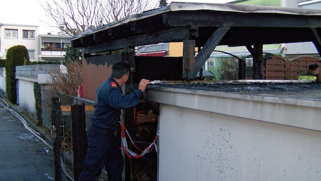 Im Jänner brannte eine Gartenhütte in der Karawankenblickstraße (Bild: Berufsfeuerwehr)