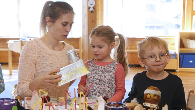 In Hallein gibt es derzeit zu wenige Plätze in Kindergärten und Krabbelstuben (Symbolbild).. (Bild: Votava)