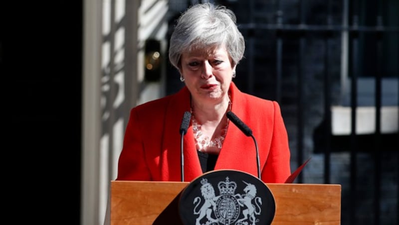 Bitterer Abgang von Theresa May (Bild: AP)