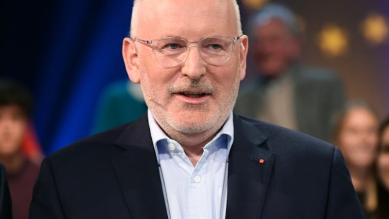 Frans Timmermans (Bild: APA/AFP/INA FASSBENDER, krone.at-Grafik)