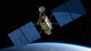 Künstlerische Darstellung: Ein GLONASS-Satellit im Erdorbit