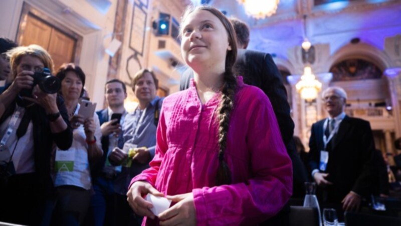 Greta Thunberg in der Hofburg (Bild: APA/GEORG HOCHMUTH)