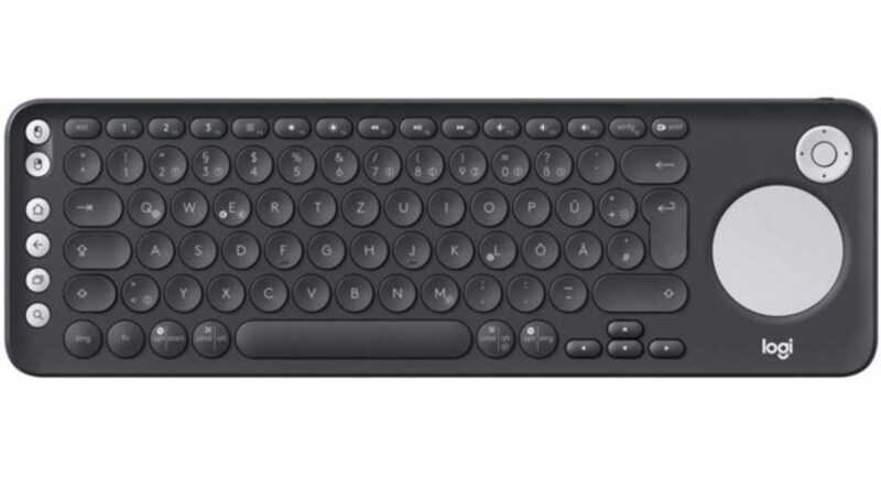 Die Logitech K600 ist eine Mediacenter-Tastatur für die Couch, die sich beispielsweise für die Steuerung von Smart-TVs eignet. (Bild: Logitech)