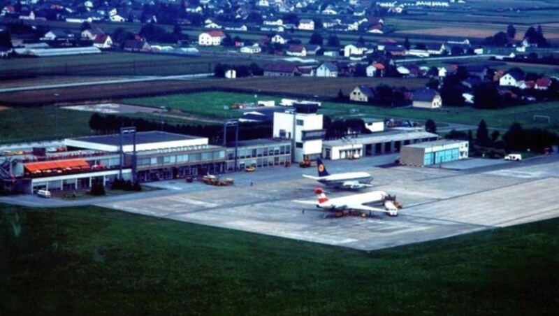Flughafen-Graz in den 1980er-Jahren. Nur 145.800 Passagiere gab es 1980. (Bild: Flughafen Graz Thalerhof)