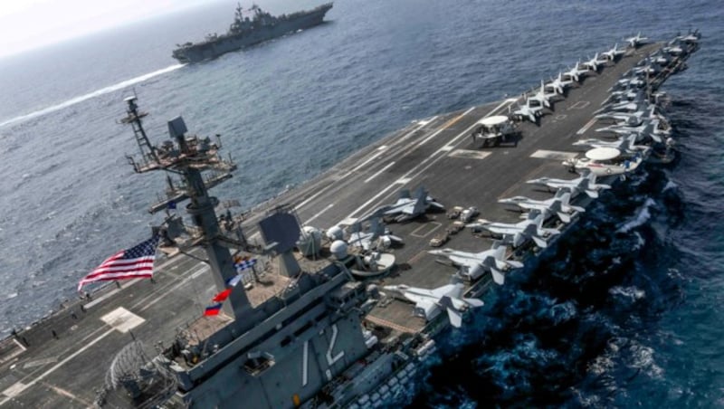 Die US-Navy im Arabischen Meer (Bild: AFP)