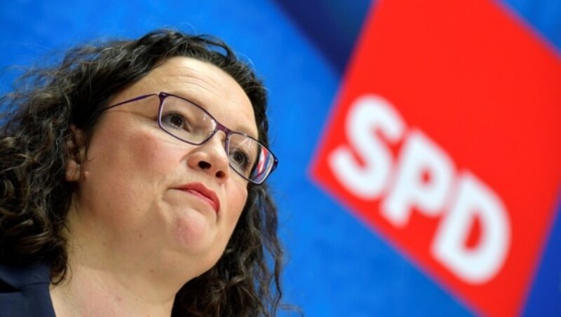 Andrea Nahles trat als SPD-Chefin zurück. (Bild: APA/AFP/Tobias SCHWARZ)