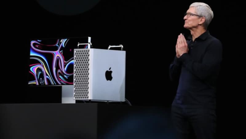 Apple-Chef Tim Cook auf der Entwickler-Konferenz WWDC (Bild: APA/AFP/GETTY IMAGES/JUSTIN SULLIVAN)