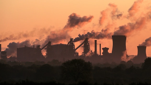 In Scunthorpe steht das Stahlwerk von British Steel. (Bild: AFP)