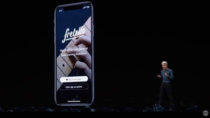 Bei der Apple-Entwicklerkonferenz hatte Fretello seinen großen Auftritt. (Bild: Apple)