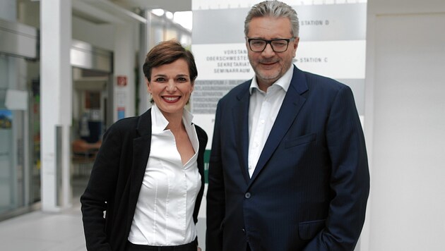 SPÖ-Chefin Pamela Rendi-Wagner und der Wiener Gesundheitsstadtrat Peter Hacker (Bild: Gerhard Bartel)