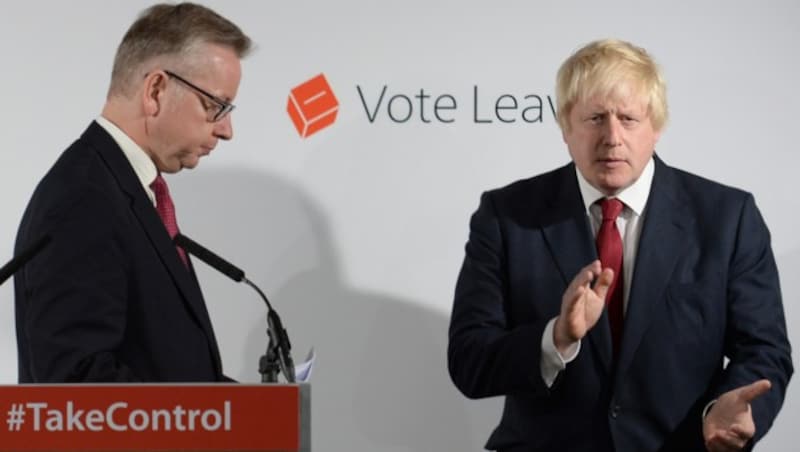 Michael Gove und Boris Johnson (Bild: AFP)