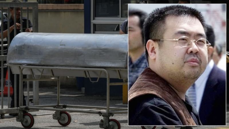 Kim Jong Nam war im Februar 2017 auf dem Flughafen von Kuala Lumpur einem Giftanschlag zum Opfer gefallen. (Bild: AP; AFP; krone.at-Grafik)