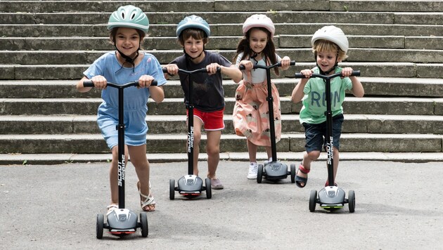 Die Scoot&Ride-Fahrzeuge können von Kindern ab 12 Monaten bis hin zu 16 Jahren verwendet werden. (Bild: Scoot & Ride)
