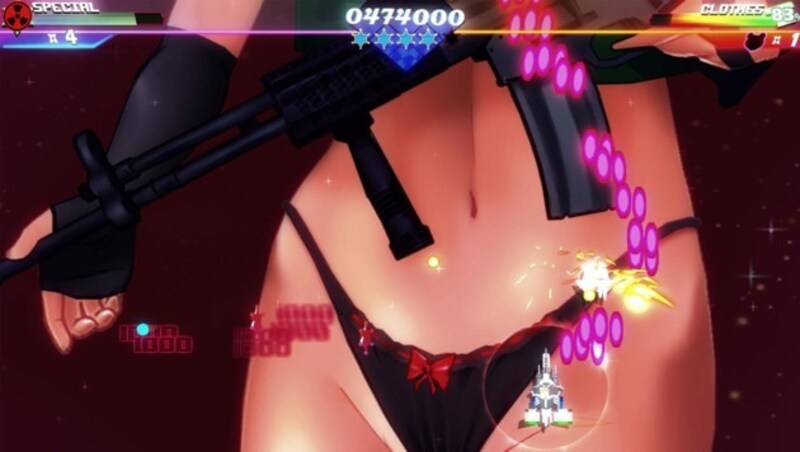 Minispiele wie „Deep Space Waifu“, in dem der Spieler Anime-Girls die Kleider vom Leib ballert, gehören zu den harmloseren Erotikspielchen. (Bild: steampowered.com)