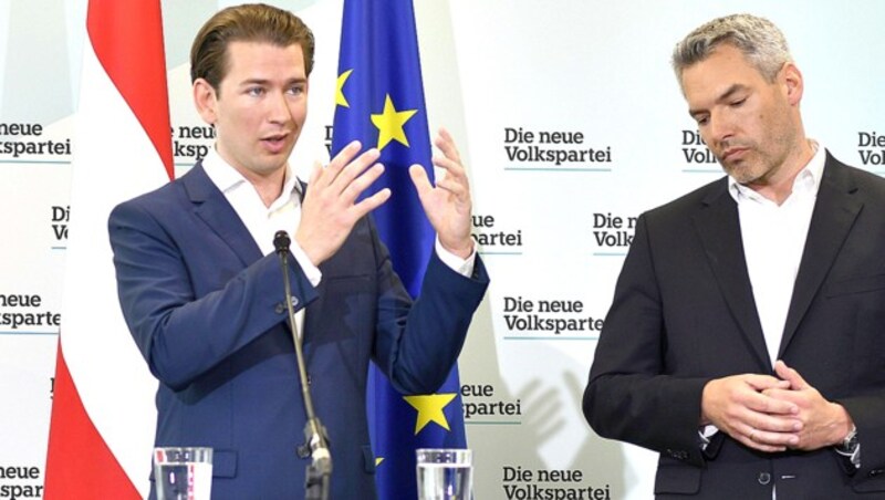 Sebastian Kurz und Karl Nehammer, ÖVP (Bild: APA/Herbert Neubauer)