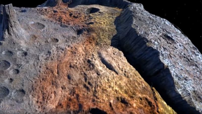So könnte die Oberfläche des Metall-Asteroiden aussehen. (Bild: NASA)
