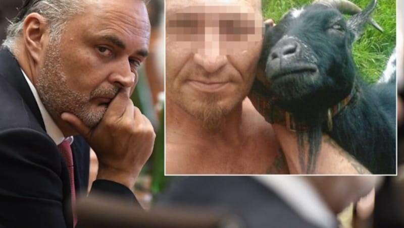 Der 51-jährige Steirer (kl. Bild) soll den burgenländischen Landeshauptmann Hans Peter Doskozil (li.) mit Mord bedroht haben. (Bild: APA/Robert Jaeger, Christian Schulter, krone.at-Grafik)