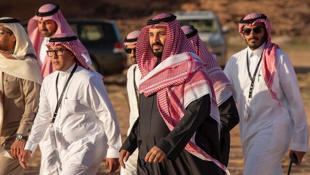 Der saudische Kronprinz Mohammed bin Salman (Mitte) (Bild: AFP)