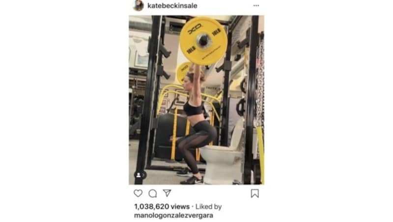 Kate Beckinsale beim Work-out (Bild: www.instgagram.com)