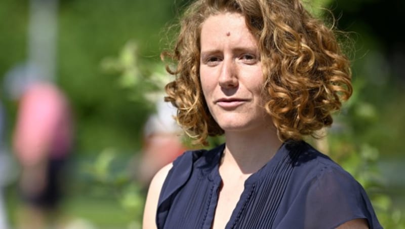 Katharina Rogenhofer, Sprecherin und Koordinatorin des Klimavolksbegehrens (Bild: APA/HANS PUNZ)