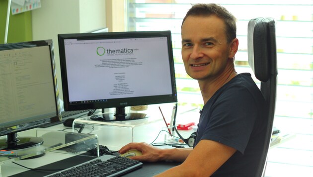 Erwin Oberascher (42) ist Chef der thematica GmbH, die mittlerweile 12 verschiedene Vergleichsportale betreibt. (Bild: thematica GmbH)