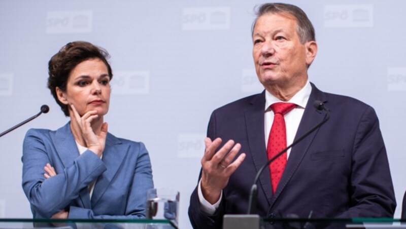 Pamela Rendi-Wagner und Peter Kostelka nahmen zu den Vorwürfen von Vereinskonstrukten Stellung. (Bild: APA/GEORG HOCHMUTH)