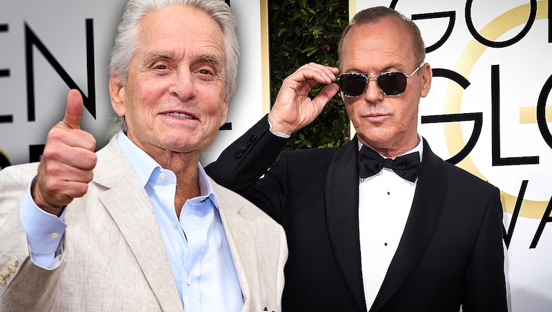 Voilà: Michael Douglas links und Michael Keaton Douglas recht.  (Bild: AFP, krone.at-Grafik)