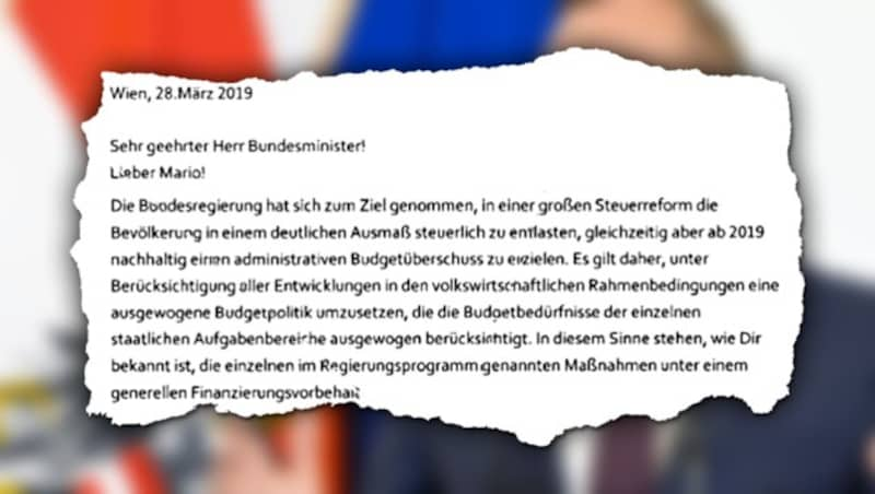 Aus einem Briefwechsel zwischen Mario Kunasek und Hartwig Löger im März 2019 geht hervor, dass der blaue Ex-Verteidigungsminister zwar um mehr Budget für das Bundesheer gekämpft hat, jedoch beim schwarzen Ex-Finanzminister auf taube Ohren gestoßen sein dürfte. (Bild: APA/HANS PUNZ, "Krone", krone.at-Grafik)