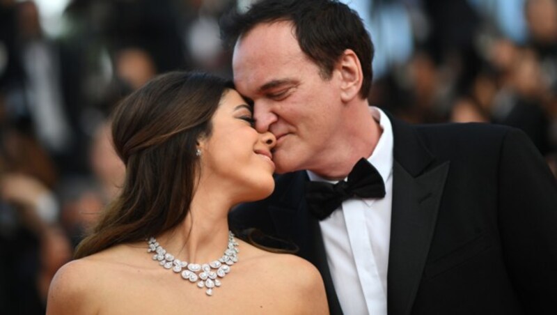 Quentin Tarantino zeigte sich mit Gattin Daniella Pick verliebt in Cannes. (Bild: AFP)