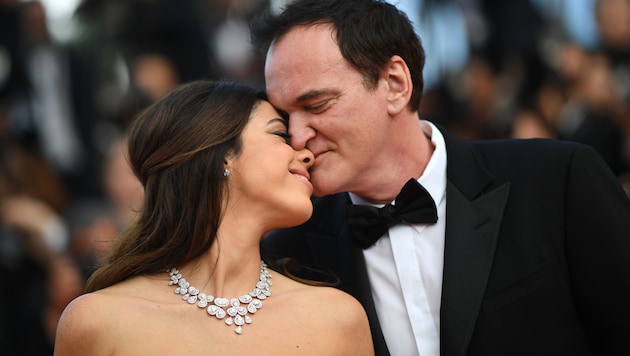 Quentin Tarantino zeigte sich mit Gattin Daniella Pick verliebt in Cannes. (Bild: AFP)