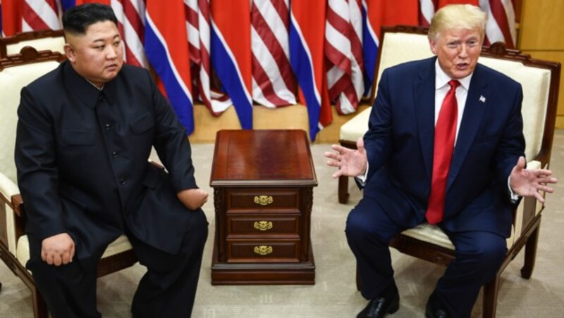 Kim Jong Un und US-Präsident Donald Trump (Bild: AFP)