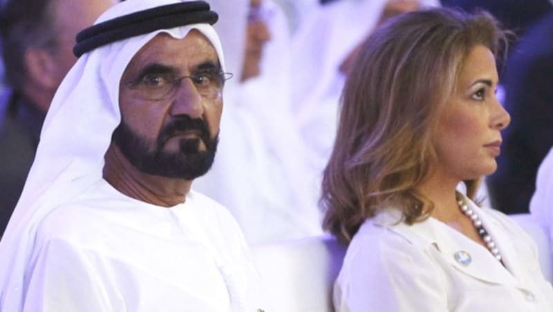 Mohammed bin Raschid Al Maktoum mit Haya bint al-Hussein (Bild: AFP)