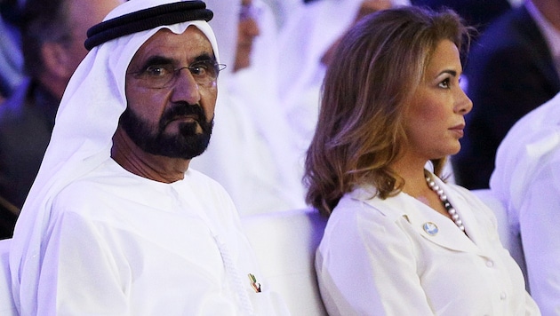 Mohammed bin Raschid Al Maktoum mit Haya bint al-Hussein (Bild: AFP)