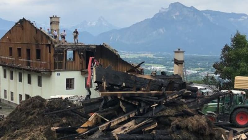 Lokalaugenschein der „Krone“ am Tag nach dem Blitzeinschlag (Bild: Krone)