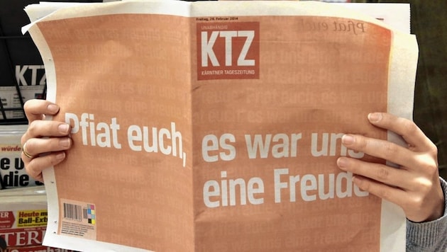 Die letzte Ausgabe der KTZ. (Bild: APA/Gert Eggenberger)