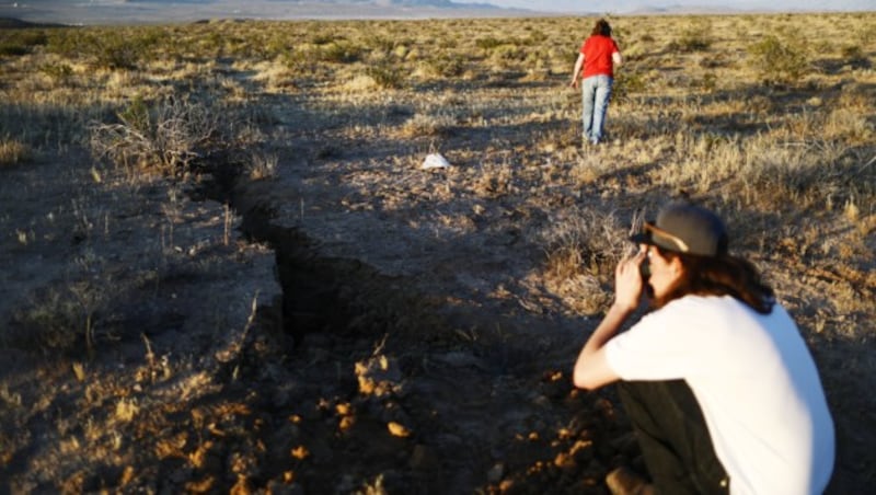 Nahe Ridgecrest hat sich die Erde geteilt. (Bild: AFP)