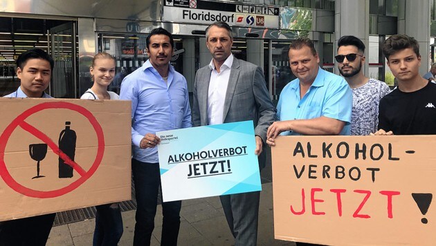 Die Junge ÖVP und Erol Holawatsch (Mitte) starten eine Petition. (Bild: VP21)