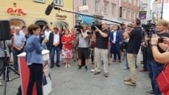 „Speaker‘s Corner“ am Linzer Taubenmarkt. (Bild: Werner Pöchinger)