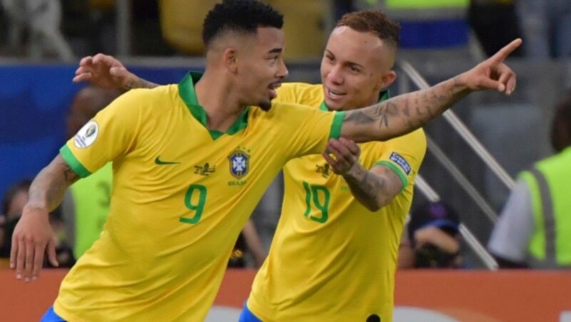 Gabriel Jesus und Everton (Bild: AFP )