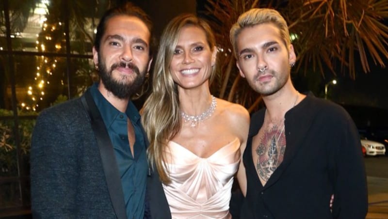 Tom Kaulitz, Heidi Klum and Bill Kaulitz (Bild: 2018 Getty Images)