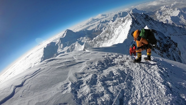 Bergsteiger am Mount Everest (Bild: AFP)