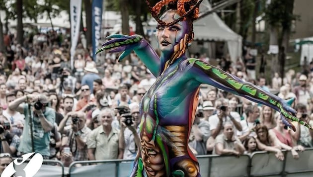 Bunte Körper stehen im Mittelpunkt des Festivals. (Bild: www.bodypainting.com)