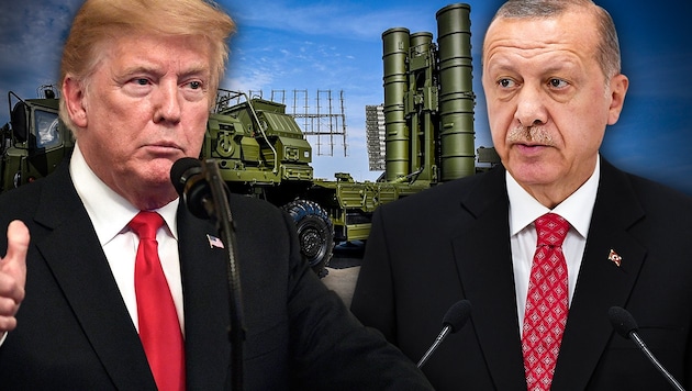 US-Präsident Donald Trump hat den türkischen Staatschef Recep Tayyip Erdogan wiederholt davor gewarnt, in Rüstungsfragen mit Russland zu kooperieren. (Bild: AP, APA/AFP/Alexander NEMENOV, APA/Charly TRIBALLEAU, krone.at-Grafik)