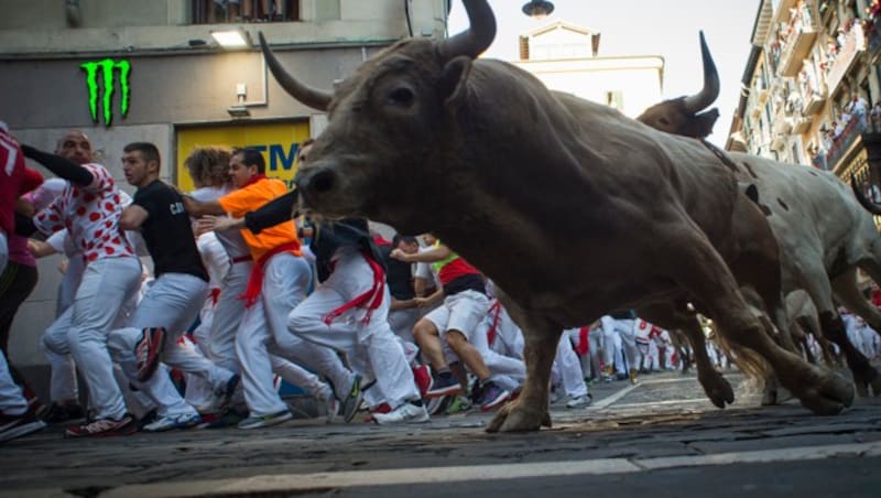 Die Stierhatz im Jahr 2019 (Bild: AFP )