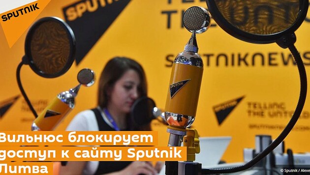 Auf der Nachrichtenseite von Sputnik Litauen war die Sperre auch großes Thema. „Vilnius blockiert den Zugang zum Standort von Sputnik in Litauen“, titelte die Redaktion. (Bild: Screenshot sputniknews.lt)