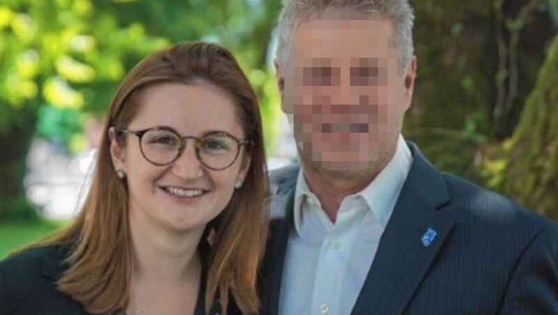 FPÖ-Salzburg-Chefin Marlene Svazek mit jenem Parteikollegen aus dem Flachgau, der die Schüsse abgab (Bild: FPÖ Bergheim)