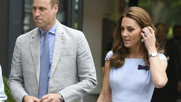 Prinz William und Herzogin Kate bei ihrem Besuch in Wimbledon (Bild: AP)