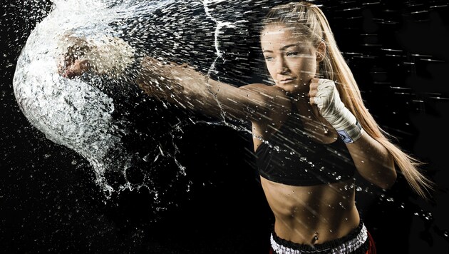 Muay Thai-Fighterin Stella Hemetsberger hat den nötigen Punch um bei der WM zuzuschlagen. (Bild: bergermarkus.com)