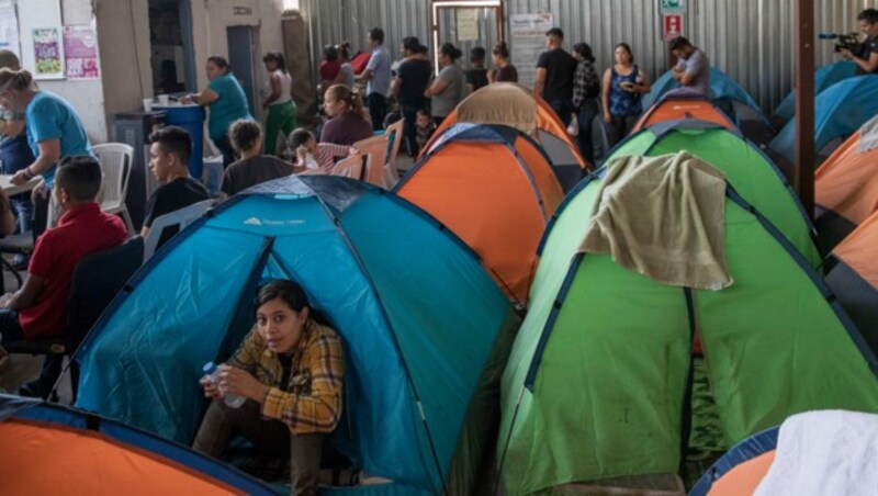 Ein Lager für Migranten in Tijuana (Bild: AFP)